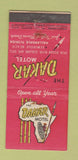 Matchbook Cover - The Dakar Motel Hallandale FL WEAR 21 Strike Feature