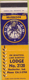 Matchbook Cover - Matchbook Cover Elks Club Rochester IN