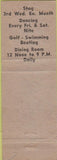 Matchbook Cover - Matchbook Cover Elks Club Rochester IN
