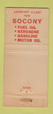 Matchbook Cover - Fergson Oil Mobil oil gas Lockport NY WEAR 21 Strike Feature
