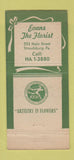 Matchbook Cover - Evans Flowers Stroudsburg PA 21 Strike Feature