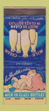 Matchbook Cover - Milk In Glass Bottles WORN 21 Strike Feature