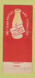Matchbook Cover - Milk In Glass Bottles WORN 21 Strike Feature