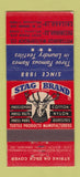 Matchbook Cover - Stag Brand Textiles Pittsburgh PA 21 Strike Feature