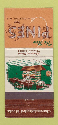 Matchbook Cover - The New Pines Restaurant Middleton WI 21 Strike Feature