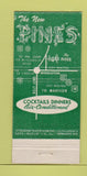 Matchbook Cover - The New Pines Restaurant Middleton WI 21 Strike Feature