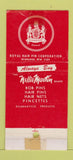 Matchbook Cover - Nellie Martin Hair Pins Newburgh NY 21 Strike Feature