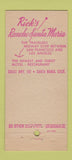 Matchbook Cover - Rick's Rancho Santa Maria CA 21 Strike Feature