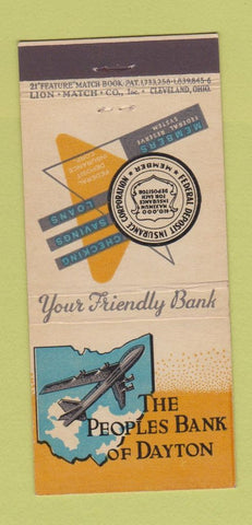 Matchbook Cover - Peoples Bank of Dayton OH 21 Strike Feature