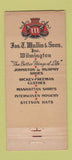 Matchbook Cover - Mullin's Men's Clothes Wilmington DE 21 Strike Feature
