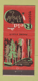 Matchbook Cover - Reid Wright Redwood Fresno  CA lumber 21 Strike Feature