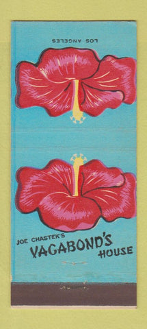Matchbook Cover - Joe Chastek's Vagabond House Los Angeles CA 21 Strike Feature