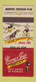 Matchbook Cover - Young Gap Liberty NY skiing golf girlie 21 Strike Feature