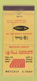 Matchbook Cover - Life Shade Awning Paramount CA 21 Strike Feature