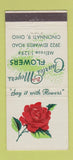 Matchbook Cover - Charles Meyers Flowers Cincinnati OH 21 Strike Feature