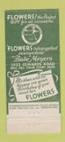 Matchbook Cover - Charles Meyers Flowers Cincinnati OH 21 Strike Feature