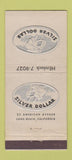 Matchbook Cover - Silver Dollar Long Beach CA 21 Strike Feature
