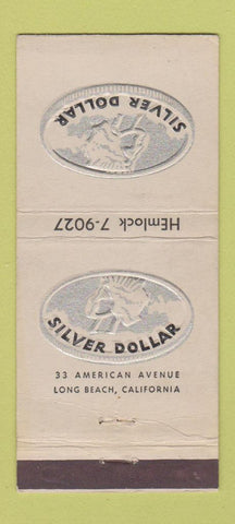Matchbook Cover - Silver Dollar Long Beach CA 21 Strike Feature