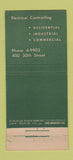 Matchbook Cover - Dorsett Electric Bakersfield CA 21 Strike Feature