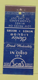Matchbook Cover - Sons Bars Grills Ohio CHAIN OH 21 Strike Feature
