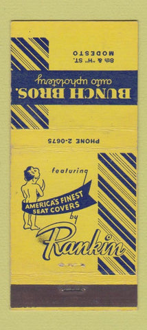 Matchbook Cover - Bnunch Bros Auto Upholstery Modesto CA 21 Strike Feature