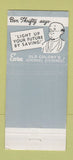Matchbook Cover - Old Colony Bank Providence West Warwick RI 21 Strike Feature