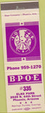 Matchbook Cover - Matchbook Cover Elks Club Phoenix AZ