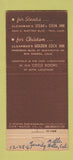 Matchbook Cover - Clearman's Steak n Stein Pico San Gabriel CA 21 Strike Feature
