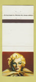 Matchbook Cover - Marilyn Monroe Some Like it Hot 30 Strike