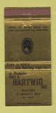 Matchbook Cover - Max Hartwig Real Estate Rochester MI 30 Strike