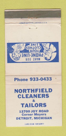 Matchbook Cover - Northfield Cleaners Tailors Detroit MI WEAR 30 Strike