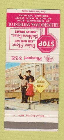 Matchbook Cover - Killington Bank and Trust Rutland VT 30 Strike