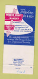 Matchbook Cover - Modern Craft Laundry Schenectady NY 30 Strike
