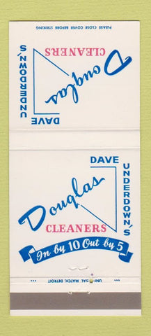 Matchbook Cover - Douglas Cleaners Birmingham MI Bloomfield Hills 30 Strike