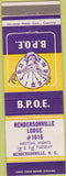 Matchbook Cover - Matchbook Cover Elks Club Hendersonville NC