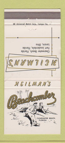 Matchbook Cover - Heilman's Clearwater Beach Fort Lauderdale FL WEAR 30 Strike