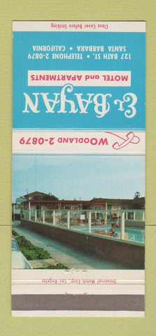 Matchbook Cover - El Bayan Motel Santa Barbara CA 30 Strike