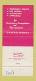 Matchbook Cover - Thomas Teagan Contractors Detroit MI 30 Strike