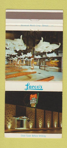 Matchbook Cover - Larco's Restaurant Detroit MI 30 Strike