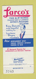 Matchbook Cover - Larco's Restaurant Detroit MI 30 Strike