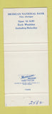 Matchbook Cover - Michigan National Bank Flint MI 30 Strike