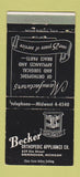 Matchbook Cover - Becker Orthopedic Appliance  Birmingham AL WEAR 30 Strike