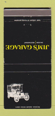Matchbook Cover - Jim's Garage Restaurant Detroit MI WEAR 30 Strike