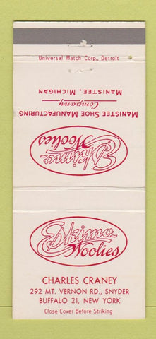 Matchbook Cover - Eskino Woolies Charles Craney shoes Buffalo NY 30 Strike
