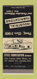 Matchbook Cover - Industrial Steel Fabrications Jackson MI 30 Strike