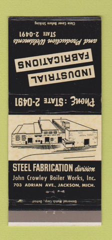 Matchbook Cover - Industrial Steel Fabrications Jackson MI 30 Strike