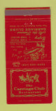 Matchbook Cover - The Carriage Club Restaurant Teaneck NJ 30 Strike