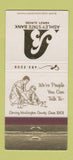 Matchbook Cover - Ashley State Bank Ashley IL 30 Strike