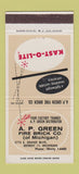 Matchbook Cover - AP Green Fire Brick Detroit MI 30 Strike