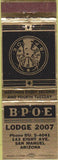 Matchbook Cover - Matchbook Cover Elks Club San Manuel AZ